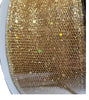 Kirkland Premium Metallic Gold Glitter Mesh Wire-Edged Ribbon 2.5-inch 50 Yards