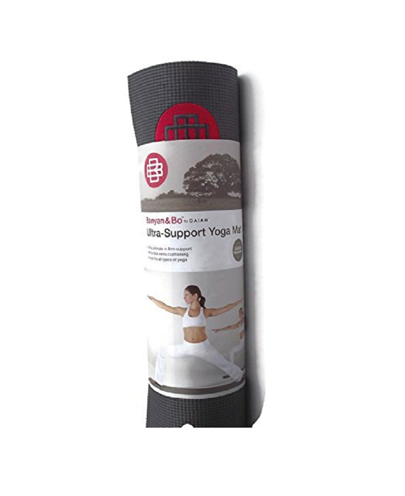 Gaiam Banyan & Bo Ultra Support Yoga Mat 5mm Gray