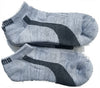 Puma 6-Pair Low Cut Gray Cushioned Women's Sock Size 9-11