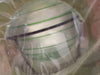 Hand Blown Swirl Table Top Grazing Ball with Stand, Green