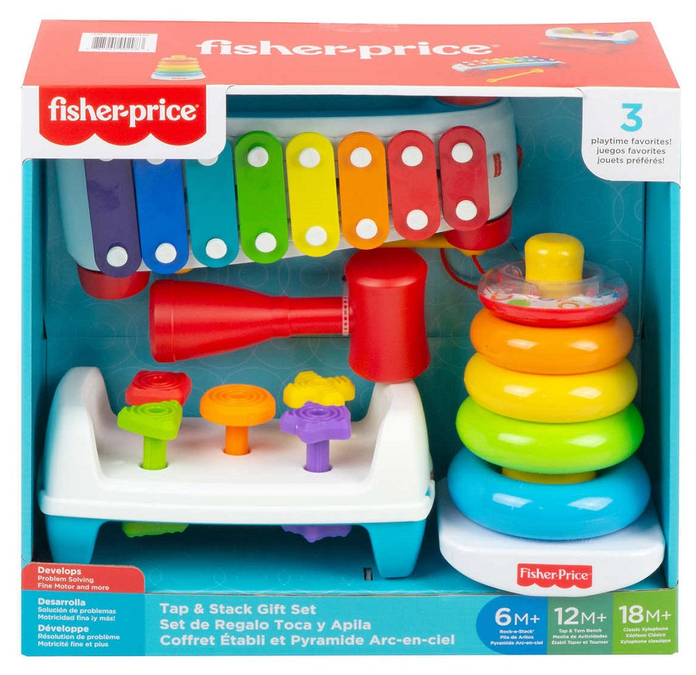 Fisher-Price Tap and Stack Colorful Basics Bundle