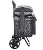 Members Mark Collapsible and Insulated Rolling Tote Gray and White