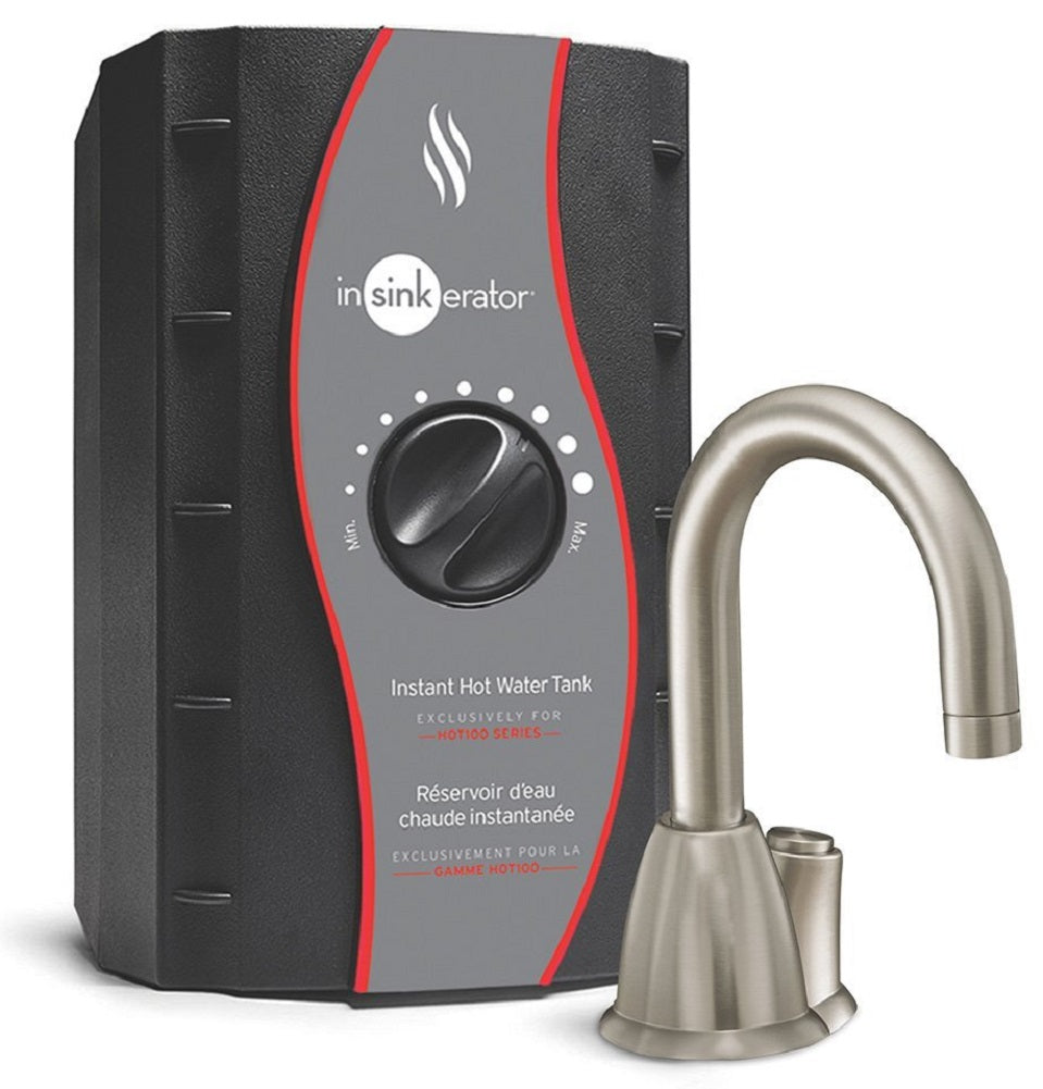 InSinkErator Invite Hot 100 Instant Hot Water Dispensing Faucet System, Satin Nickel