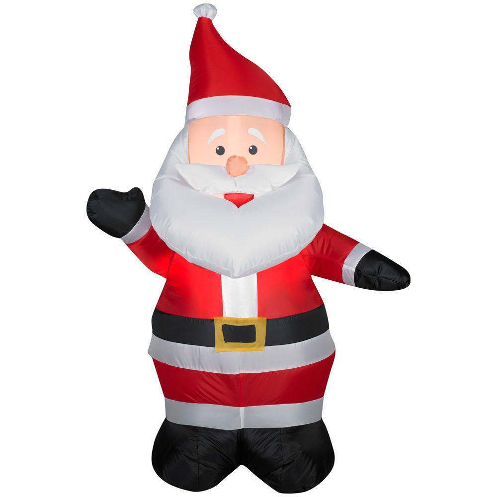 3 ft 6 in LED Santa Airblown Inflatable