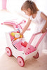 HABA Doll Pram Hearts - Wooden Doll Buggy with Bedding