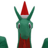 Home Accents Holiday 8 Ft  Pre-lit Inflatable Kaleidoscope-Dragon with Flaming Mouth and Present Airblown