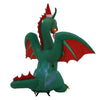 Home Accents Holiday 8 Ft  Pre-lit Inflatable Kaleidoscope-Dragon with Flaming Mouth and Present Airblown