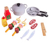 Hape Gourmet Grill & Shish Kabob Wooden Play Kitchen w/ 25pc food set