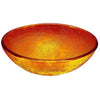 Hembry Creek Above-Counter Glass Vessel Bathroom Sink, Amber Engraved