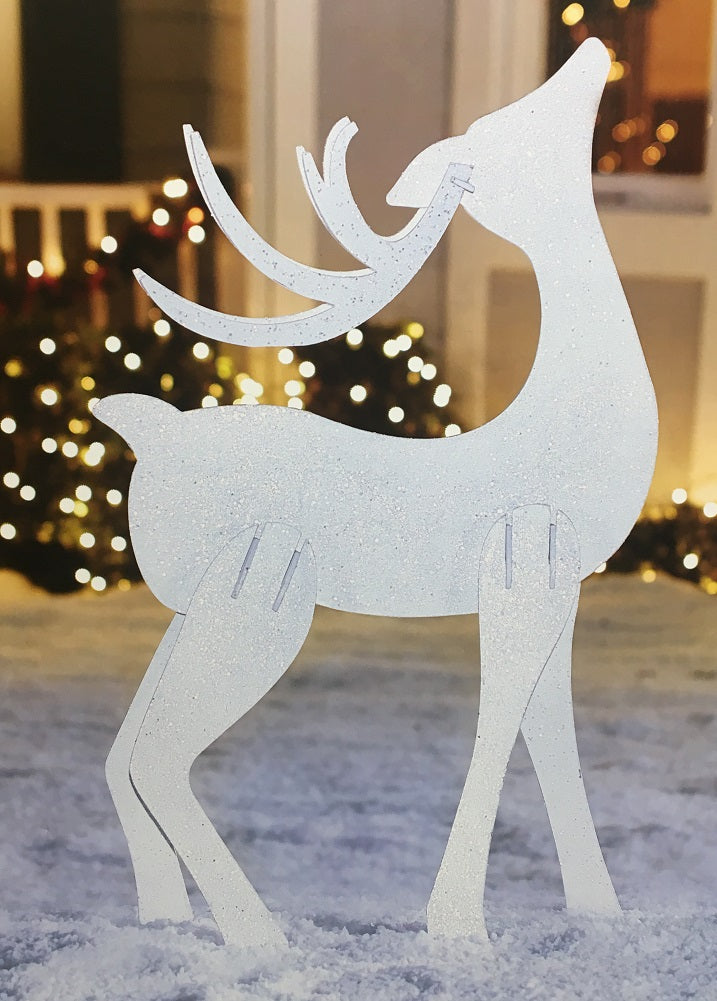 Holiday Living White Reindeer 46 in Tall