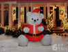 Holiday Time Christmas Inflatable Animated Hugging Teddy Bear in Santa Suit