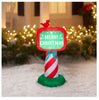 Holiday Time Merry Christmas Sign with Bird Airblown Inflatable 3.5 FT Tall