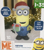 Despicable Me Minion 5' Inflatable Kevin with Present Gift and Santa Hat