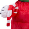 Peanuts Chirstmas Snoopy in Red Coat and Santa Hat with Candy Cane Inflatable Lawn Decoration