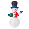 Gemmy Christmas AIRBLOWN Inflatable Snowman With Gift 7 FT Tall White