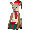 Gemmy Rudolph the Red-Nosed Reindeer Airblown Inflatable 4.5' tall Led Indoor and Outdoor