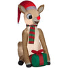 Gemmy Rudolph the Red-Nosed Reindeer Airblown Inflatable 4.5' tall Led Indoor and Outdoor