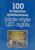 Sylvania 8-Function Synchronized Icicle-Style LED Lights 100 Cool White/Multi