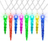 LightShow Christmas Lights 24.5 ft Multicolor Motion Icicle Lights, Set of 24