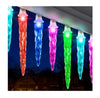 LightShow Christmas Lights 24.5 ft Multicolor Motion Icicle Lights, Set of 24