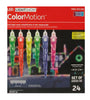 LightShow Christmas Lights 24.5 ft Multicolor Motion Icicle Lights, Set of 24