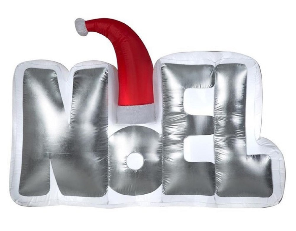 Gemmy Airblown Inflatable Noel Sign with a Santa Hat (5.5 ft.)
