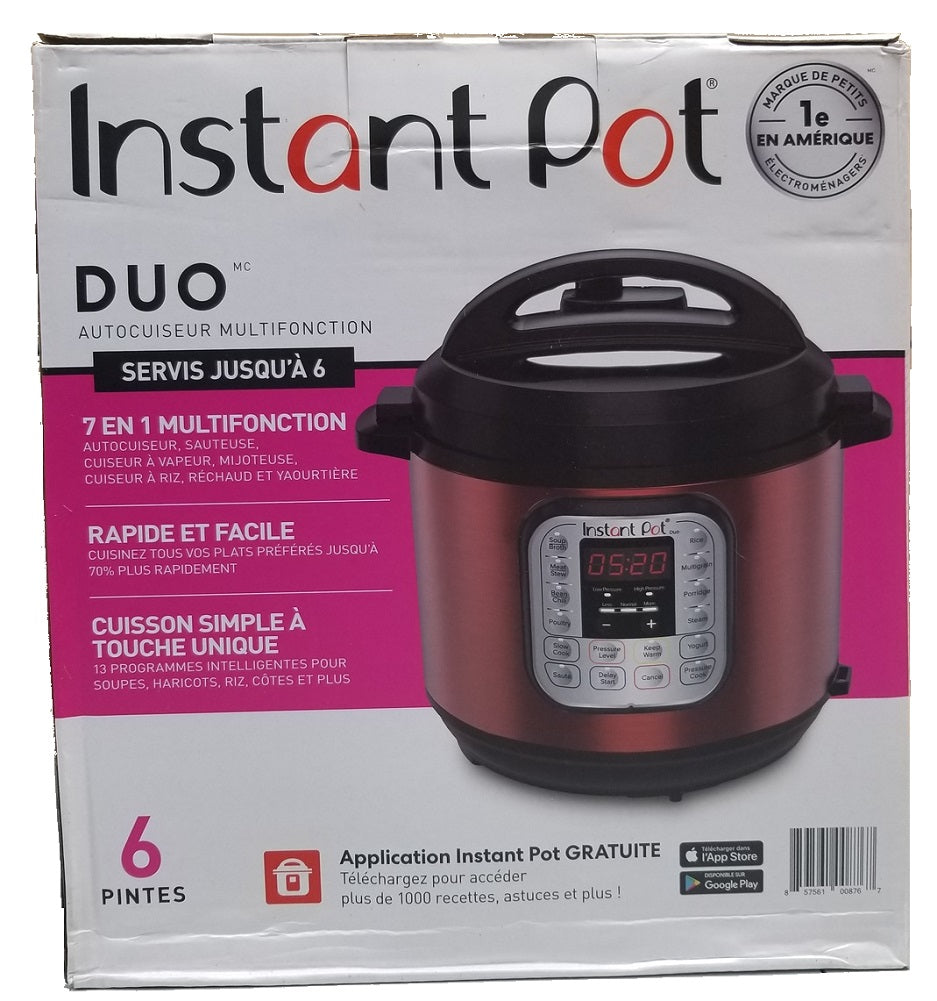 Instant Pot Duo Multi-Use Programmable 6-Qt Pressure Cooker Stainless Steel Red