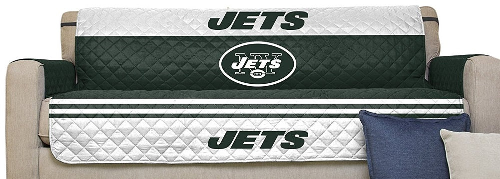 NFL Sofa Couch Reversible Furniture Protector with Elastic Straps, 75" x 110"