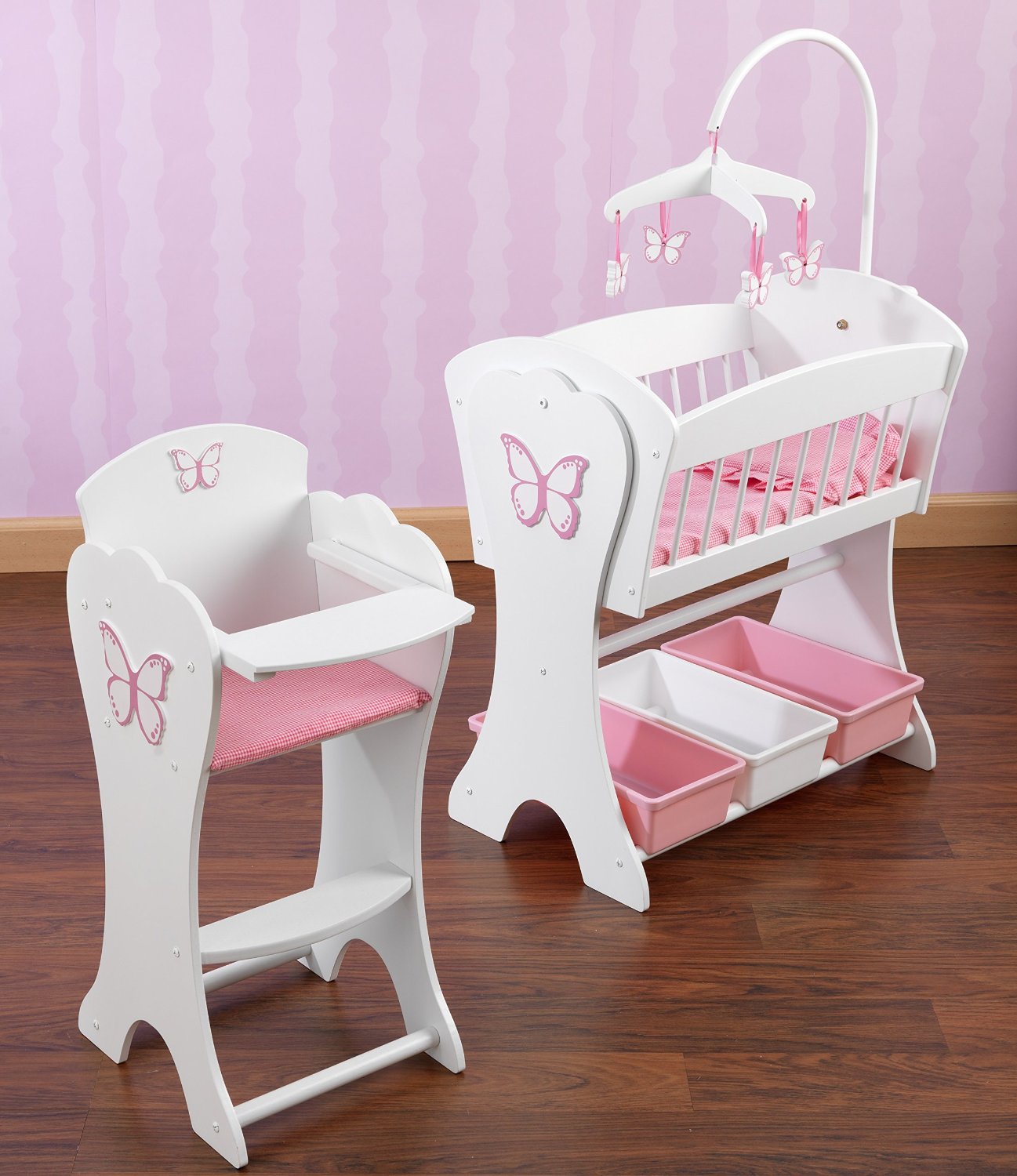 KidKraft Pretty Pink Butterfly Doll Furniture Set