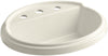 Kohler Drop-In 22-3/16 inch 8" Widespread Oval Sink Basin Self-Rimming, Almond