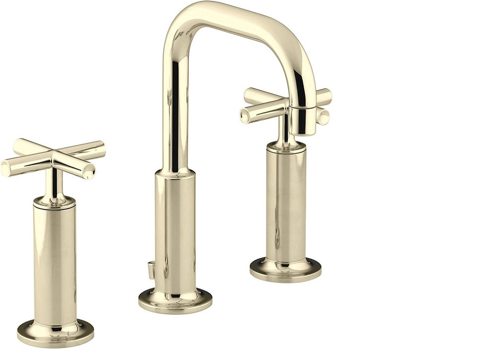 KOHLER K-14407-3-AF Purist Widespread Lavatory Faucet, Vibrant French Gold