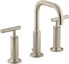 KOHLER 14407-4-BV Widespread Lavatory Faucet, Vibrant Brushed Nickel