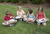 Lapper Trays with Circular Patterns Plus Non-Slip Plate and Cup Pads, 4 Trays Per Package