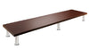 Large Dual Monitor Stand for Computer Screens Solid Bamboo Supports - Brown