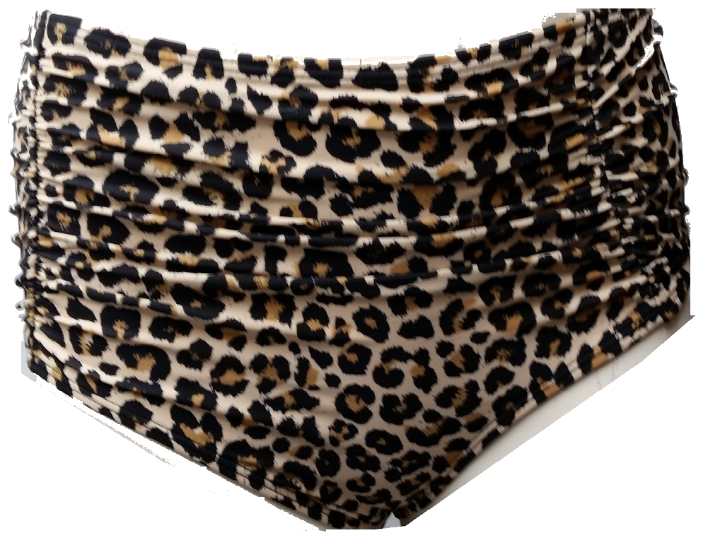 Xhilaration Women's High Waist Bikini Bottom, Leopard Print, Small
