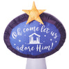 Holiday Time Inflatable Manger Sign Oh Come Let Us Adore Him