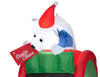 6' Airblown Inflatable Mailbox and Polar Bear Scene Holiday Time