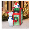 6' Airblown Inflatable Mailbox and Polar Bear Scene Holiday Time