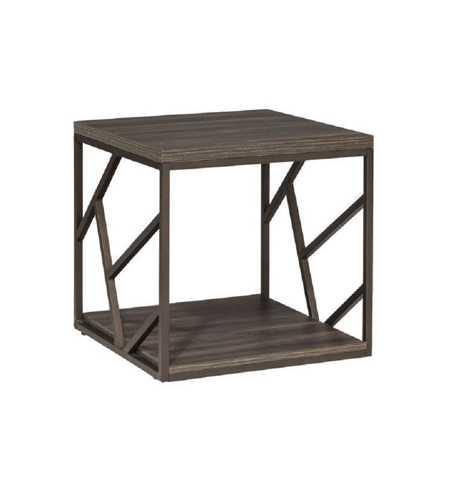 Imagio Home's Lifestyles Studio Living Collection End Table, Weathered Gray