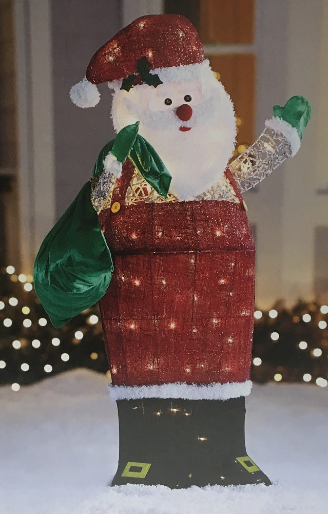 Holiday Living 4-ft Santa Sculpture with Constant White Incandescent Lights