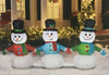 Lightshow Musical 3 Snowmen Inflatable Holiday