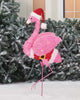 Holiday Time Light-up Fluffy Christmas Flamingo 38 in Tall
