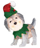 Holiday Time Light-p Fluffy Schnauzer in Elf Suit