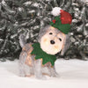 Holiday Time Light-p Fluffy Schnauzer in Elf Suit