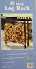 Heavy Duty 48" Log Rack Deluxe outdoor  Black