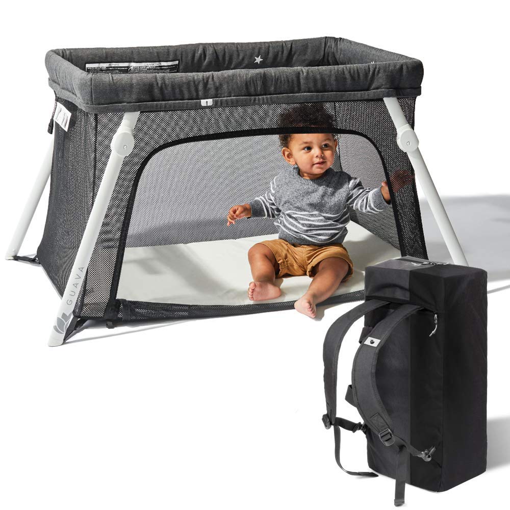 Lotus Travel Crib - Backpack Portable, Lightweight, Easy to Pack Play