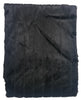 Adrienne Landau Faux Fur Throw and Medium Booties Set, Black Mink