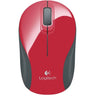 Logitech M187 Ultra Portable Mini Mouse Optical Wireless 2.4 GHz, Red/Gray