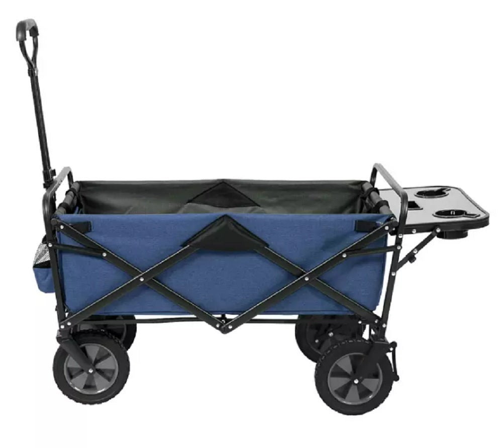 MAC Wagon Folding Utility Wagon with Table Blue