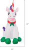 Gemmy Inflatable 3.5 FT Tall Christmas Magic Unicorn Holiday Decoration